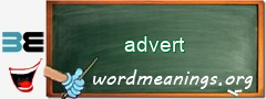 WordMeaning blackboard for advert